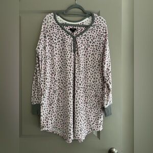 Simply Vera Vera Wang Pink and Gray Patterned Cardigan